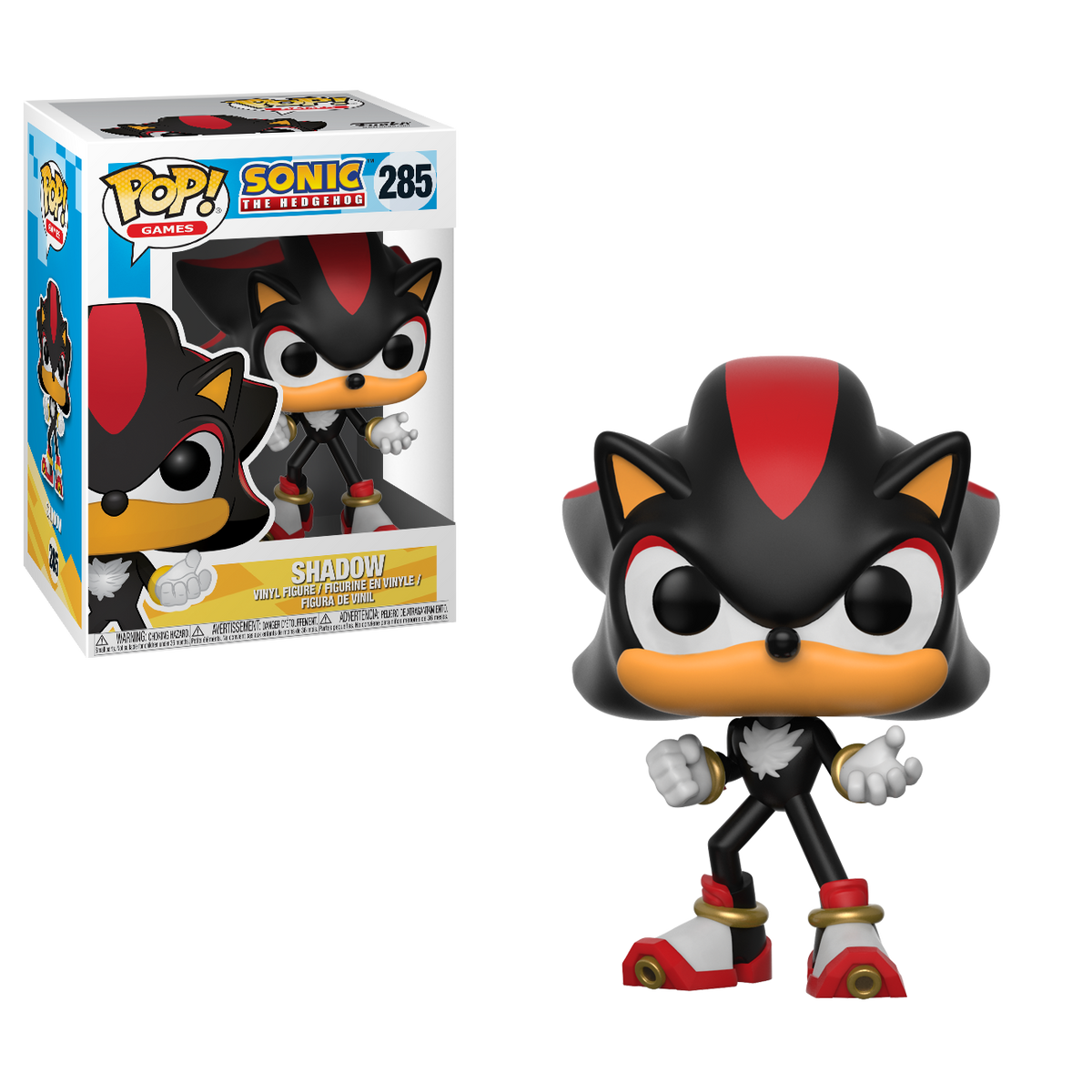 Funko Pop Lot Bundle of 2 Sonic The Hedgehog - Shadow, Sonic With Emerald