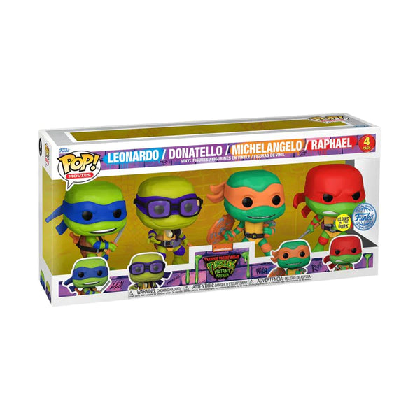 Funko Pop Teenage Mutant Ninja Turtles Mutant Mayhem - 4 pack  GITD ( Special Edition Exclusive)