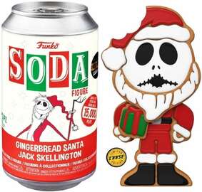 Funko Vinyl Soda Nightmare Before Christmas -  Gingerbread Santa Jack Skellington Chase (Hot Topic Exclusive)
