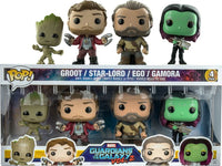 Funko Pop Marvel Guardians Of The Galaxy - Groot/ Star-Lord/ Ego/ Gamora 4 Pack