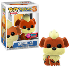 Funko Pop Games Pokemon _ Growlithe Flocked (2020 Fall Convention Exclusive)