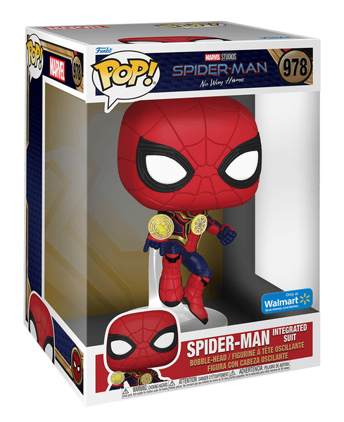 Funko Pop Movies Spider-Man No Way Home - Spider-Man Integrated Suit 10" (Walmart Exclusive)