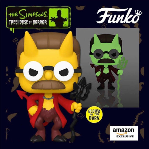 Funko Pop Animation The Simpsons - Devil Flanders GITD (Amazon Exclusive)