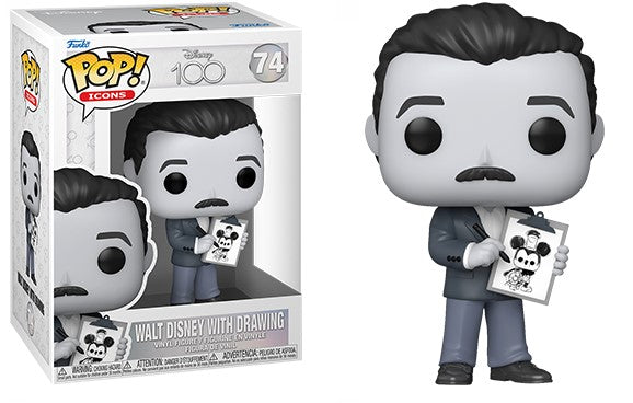 Walt Disney with Drawing Funko Pop! Icons Disney 100