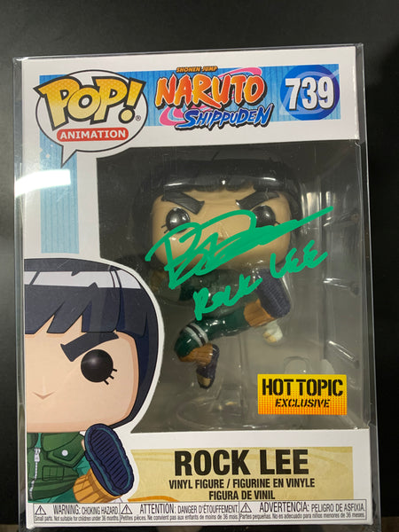 Funko Pop Animation Naruto - Rock Lee Signed  (Hot Topic Exclusive) JSA Authenticated